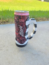 Load image into Gallery viewer, 12oz Slim Can Handle Holder | Striped 3D Printed Skinny Can Mug Adapter