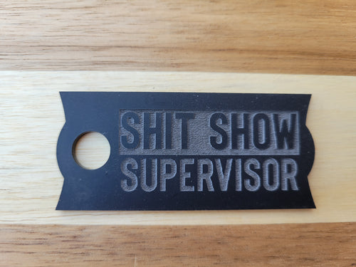 Shit Show Supervisor Stanley Tumbler Straw Cup Topper Black