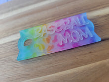Load image into Gallery viewer, Baseball Mom Stanley Tumbler Straw Cup Topper Rainbow Leopard