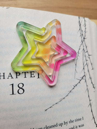 Star Rainbow Leopard Acrylic Bookmark