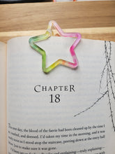 Load image into Gallery viewer, Star Rainbow Leopard Acrylic Bookmark