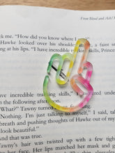 Load image into Gallery viewer, F Off I&#39;m Reading Rainbow Leopard Acrylic Bookmark