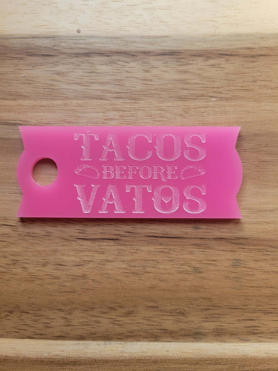 Tacos Before Vatos Stanley Tumbler Straw Cup Topper Hot Pink