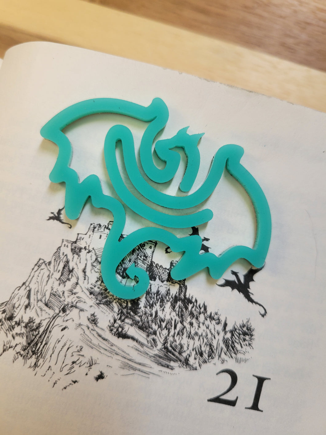 Green Dragon Acrylic Bookmark