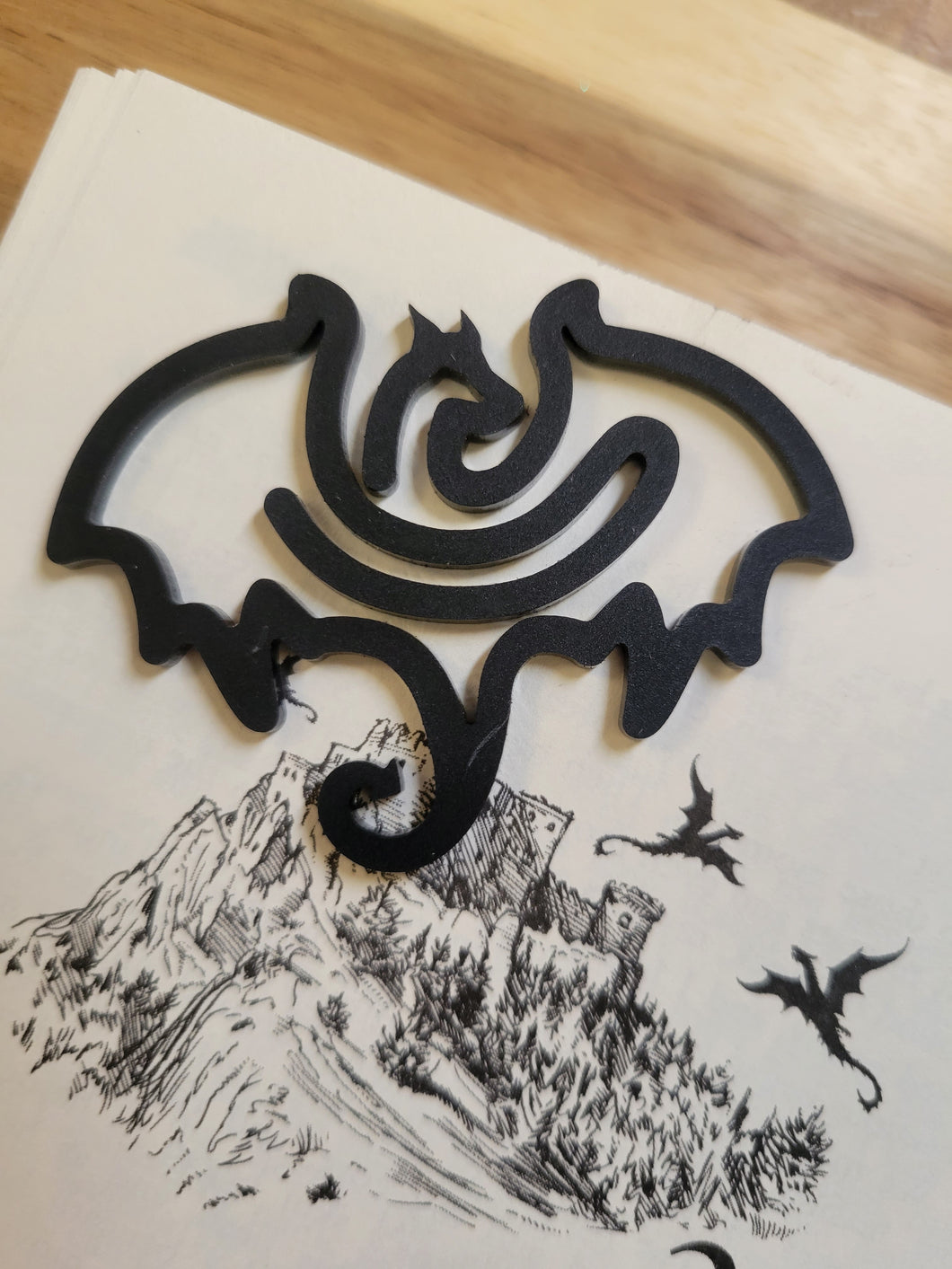 Black Dragon Acrylic Bookmark