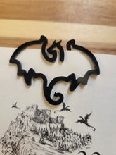 Load image into Gallery viewer, Black Dragon Acrylic Bookmark