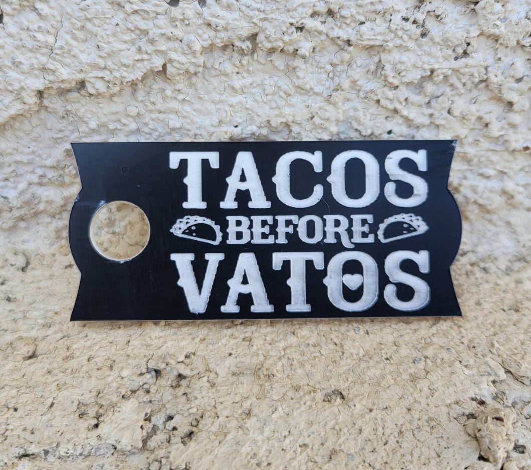 Tacos Before Vatos Stanley Tumbler Straw Cup Topper Black