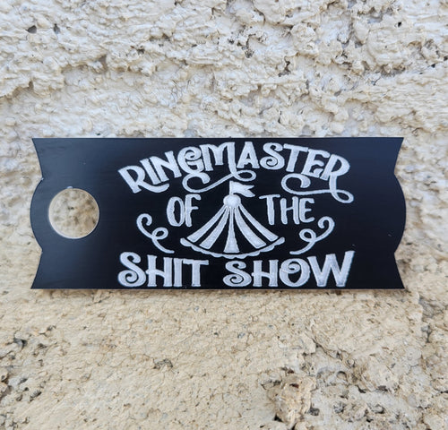 Ringmaster of the Shitshow Stanley Tumbler Straw Cup Topper Black