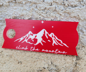 Climb The Mountain Stanley Straw Tumbler Cup Topper Red