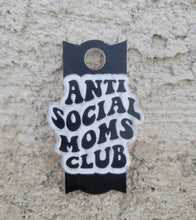 Load image into Gallery viewer, Anti-social Moms Club Stanley Tumbler Straw Cup Topper Black