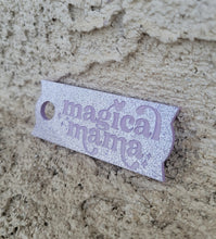 Load image into Gallery viewer, Magical Mama Purple Glitter Stanley Tumbler Straw Cup Topper