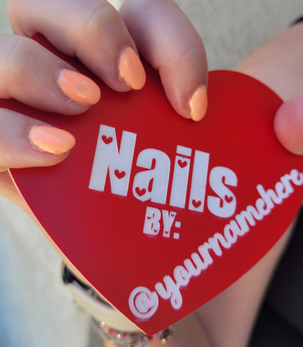 Red Heart Nail photo prop