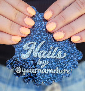 Black Glitter 2 Layer Nail Photo Prop