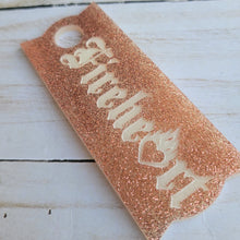 Load image into Gallery viewer, Fireheart Rose Gold Glitter Stanley Straw Tumbler Cup Topper