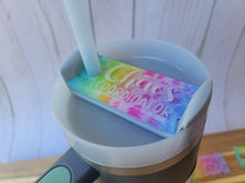Load image into Gallery viewer, Leopard Rainbow Chaos Coordinator Stanley Tumbler Straw Cup Topper