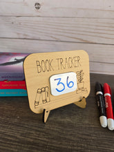 Load image into Gallery viewer, Book Tracker Sign Bookshelf Counter