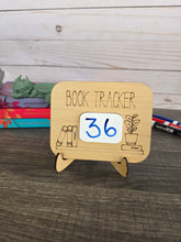 Load image into Gallery viewer, Book Tracker Sign Bookshelf Counter