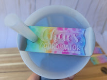 Load image into Gallery viewer, Leopard Rainbow Chaos Coordinator Stanley Tumbler Straw Cup Topper