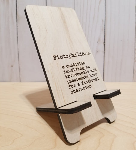 Fictophilia Wood Phone Stand