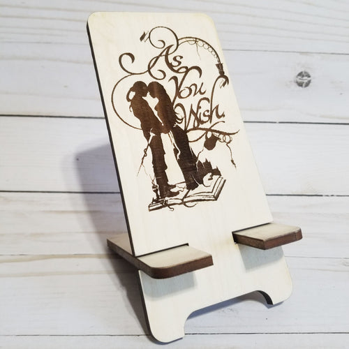 As You Wish Wood Phone Stand