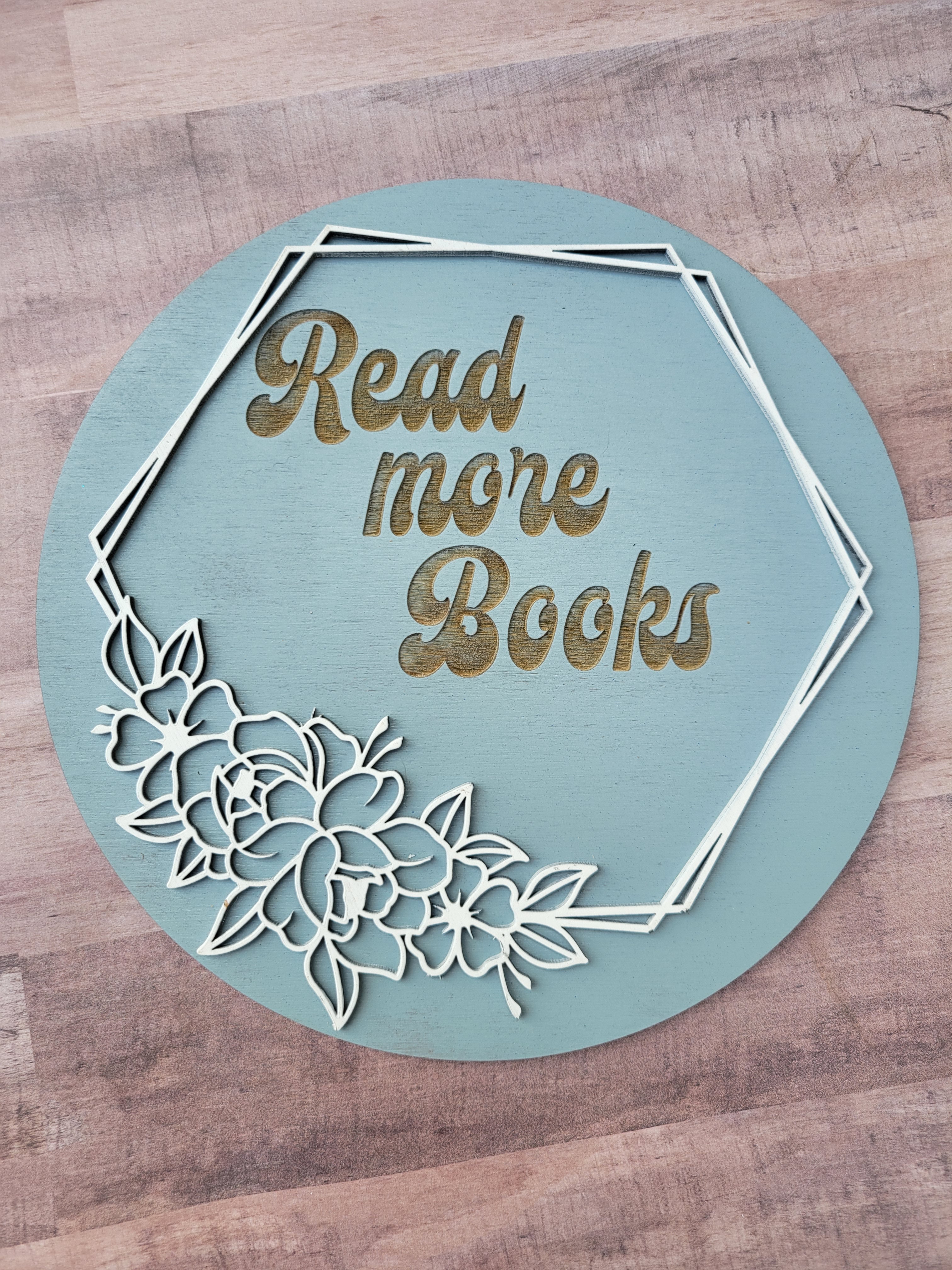 Bookish mini Read More Books Sign