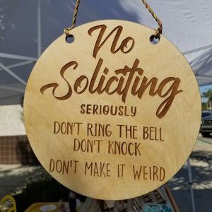 Funny No Soliciting Sign