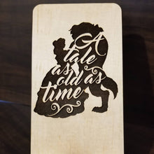 Load image into Gallery viewer, Tale As Old As Time Wood Phone Stand